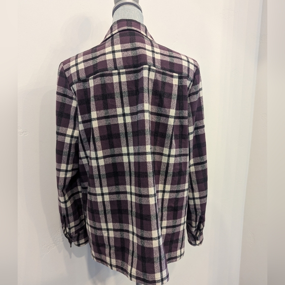 Vintage Pendleton 49er Wool Check Jacket in Purple, White and Black - Picture 2 of 9